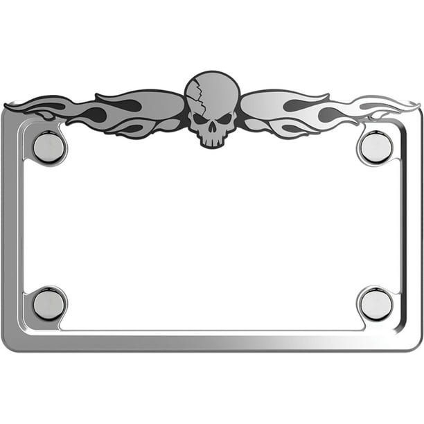 PUNISHER SKULL USA EA4 Details about   2 Silver Billet Aluminum License Plate Frame Tag Bolts